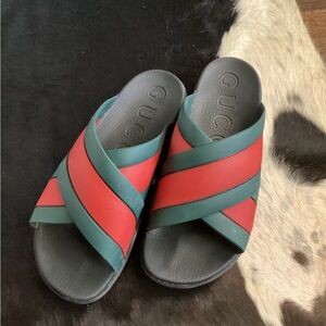 Gucci Red and Green Men's Sandals